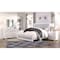 Global Furniture Usa Transitional Glam Marble, Metallic Santorini White King Bed Group 2885 - alternate 1